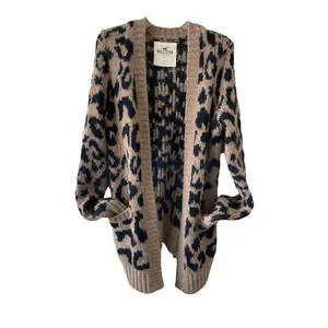 Hollister leopard shop print cardigan